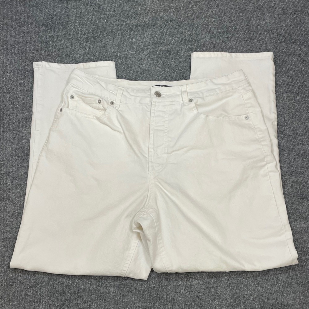 FRYE Jeans Women's Size 10 White Denim Highrise Straight Leg Casual Waist 32x27